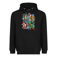 Black dabbing christmas Heavyweight Hoodie - Zillion Design Studio