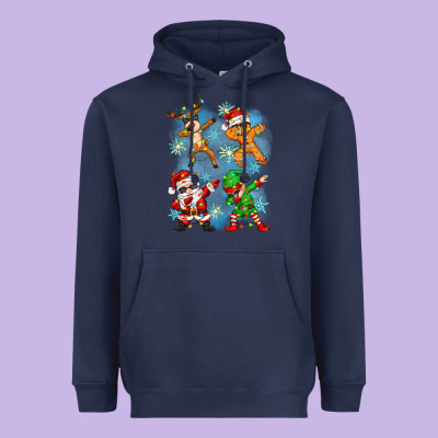 Dabbing Christmas Heavyweight Hoodie Designed By Zillion Design Studio