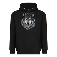 Black Wolf Heavyweight Hoodie - RanaPortraitStore