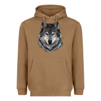 Toasted Coconut Wolf Heavyweight Hoodie - RanaPortraitStore