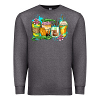 Charcoal Heather alligator coffee cups Premium Sweatshirt - Zillion Design Studio