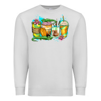 Dove Grey alligator coffee cups Premium Sweatshirt - Zillion Design Studio