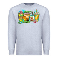 Heather Grey alligator coffee cups Premium Sweatshirt - Zillion Design Studio