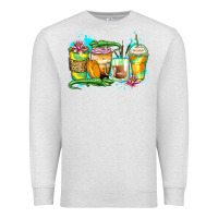 Oatmeal Heather alligator coffee cups Premium Sweatshirt - Zillion Design Studio