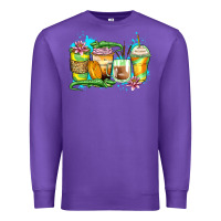 Purple alligator coffee cups Premium Sweatshirt - Zillion Design Studio