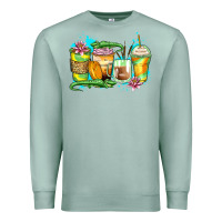 Seafoam alligator coffee cups Premium Sweatshirt - Zillion Design Studio