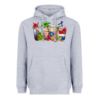 Heather Grey puerto rico coffee cups Heavyweight Hoodie - texasbilliewilder