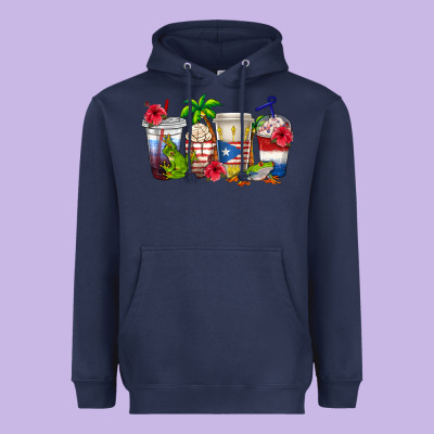 Puerto Rico Coffee Cups Heavyweight Hoodie Designed By Texasbilliewilder
