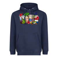 Navy puerto rico coffee cups Heavyweight Hoodie - texasbilliewilder