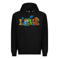 Black autism coffee cup with sunflower Premium Hoodie - AdoDesignShop