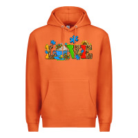 Carrot autism coffee cup with sunflower Premium Hoodie - AdoDesignShop