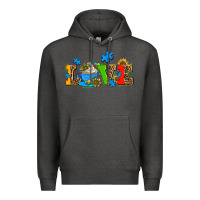 Charcoal Heather autism coffee cup with sunflower Premium Hoodie - AdoDesignShop