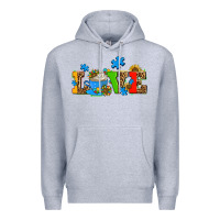 Heather Grey autism coffee cup with sunflower Premium Hoodie - AdoDesignShop