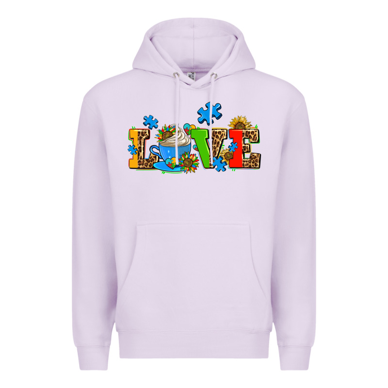 Autism Coffee Cup With Sunflower Premium Hoodie by AdoDesignShop | Teevron