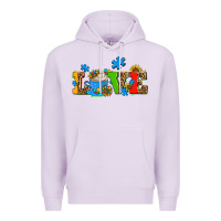 Lilac autism coffee cup with sunflower Premium Hoodie - AdoDesignShop