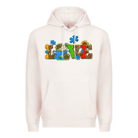 Pale Pink autism coffee cup with sunflower Premium Hoodie - AdoDesignShop