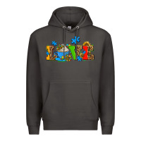 Smoke autism coffee cup with sunflower Premium Hoodie - AdoDesignShop