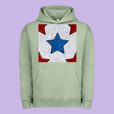 Glitter 4th Of July Seamless Pattern Urban Hoodie Designed By Bundleandbundleshop
