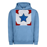 Pigment Pebble Blue Glitter 4th Of July Seamless Pattern Urban Hoodie - BundleAndBundleShop