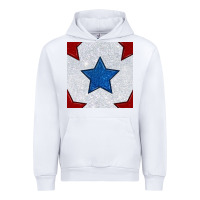 White Glitter 4th Of July Seamless Pattern Urban Hoodie - BundleAndBundleShop