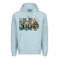 Blue Mist i like my coffee black like my soul Premium Hoodie - Jasminsmagicworld