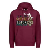 Burgundy i like my coffee black like my soul Premium Hoodie - Jasminsmagicworld