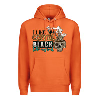 Carrot i like my coffee black like my soul Premium Hoodie - Jasminsmagicworld