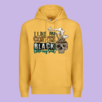 I Like My Coffee Black Like My Soul Premium Hoodie Designed By Jasminsmagicworld