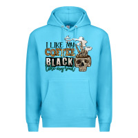 Ocean Blue i like my coffee black like my soul Premium Hoodie - Jasminsmagicworld