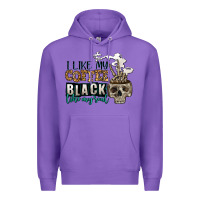 Purple i like my coffee black like my soul Premium Hoodie - Jasminsmagicworld