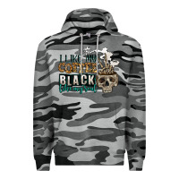 Slate Camo i like my coffee black like my soul Premium Hoodie - Jasminsmagicworld