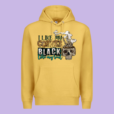 I Like My Coffee Black Like My Soul Premium Hoodie Designed By Jasminsmagicworld