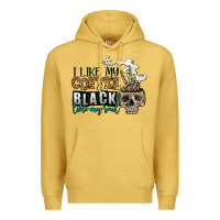 Antique Gold i like my coffee black like my soul Premium Hoodie - Jasminsmagicworld