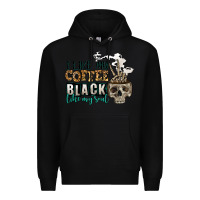 Black i like my coffee black like my soul Premium Hoodie - Jasminsmagicworld