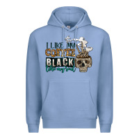 Colony Blue i like my coffee black like my soul Premium Hoodie - Jasminsmagicworld