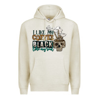 Oatmeal Heather i like my coffee black like my soul Premium Hoodie - Jasminsmagicworld