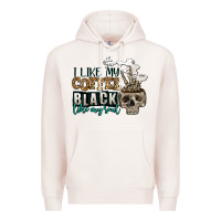 Pale Pink i like my coffee black like my soul Premium Hoodie - Jasminsmagicworld