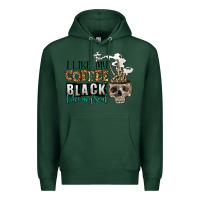 Sports Green i like my coffee black like my soul Premium Hoodie - Jasminsmagicworld