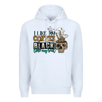 White i like my coffee black like my soul Premium Hoodie - Jasminsmagicworld
