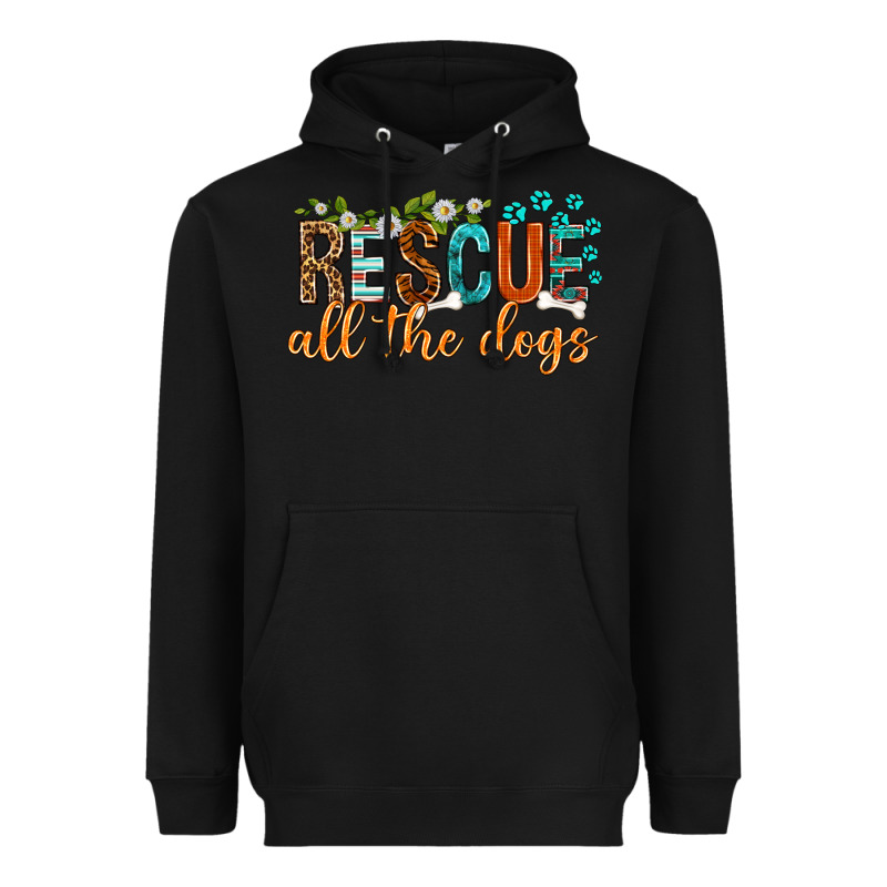 Rescue All The Dogs Heavyweight Hoodie by texasbilliewilder | Teevron