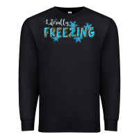 Black literally freezing winter Premium Sweatshirt - RanaPortraitStore