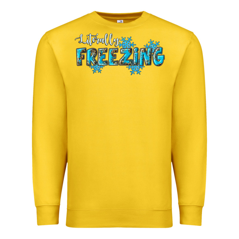 Literally Freezing Winter Premium Sweatshirt by RanaPortraitStore | Teevron