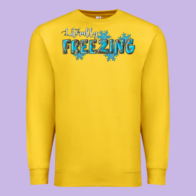 Literally Freezing Winter Premium Sweatshirt Designed By Ranaportraitstore