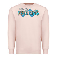 Pale Pink literally freezing winter Premium Sweatshirt - RanaPortraitStore
