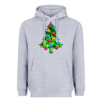 Heather Grey sequin's christmas tree Heavyweight Hoodie - Zillion Design Studio