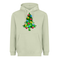 Matcha sequin's christmas tree Heavyweight Hoodie - Zillion Design Studio