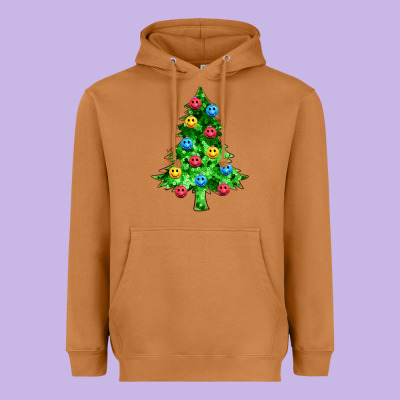 Sequin's Christmas Tree Heavyweight Hoodie Designed By Zillion Design Studio