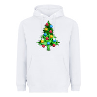 White sequin's christmas tree Heavyweight Hoodie - Zillion Design Studio