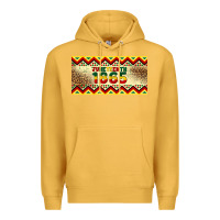 Mustard juneteenth 1865 leopard licence plate template Premium Hoodie - Artiststas