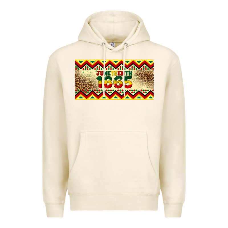 Juneteenth 1865 Leopard Licence Plate Template Premium Hoodie by Artiststas | Teevron